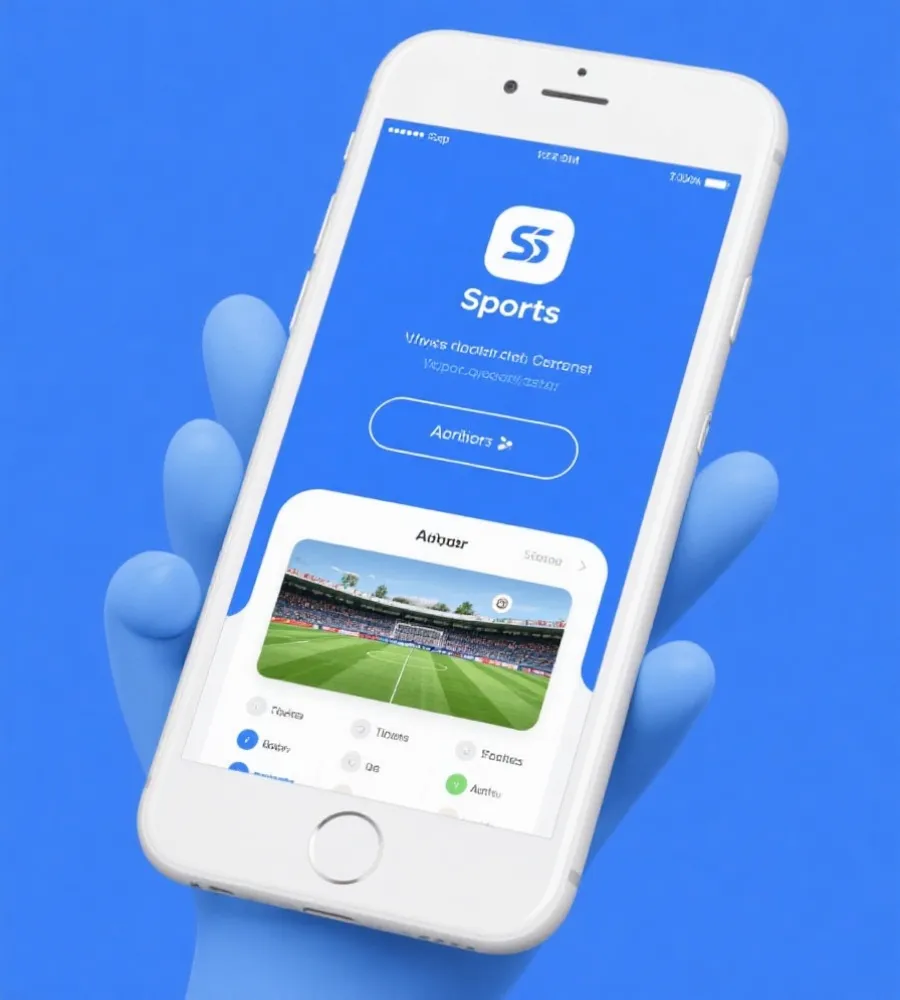 移动端体育应用界面示意